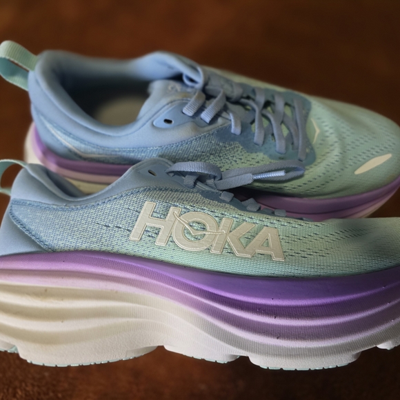 Hoka Womens Blue and Purple Running Shoes - Picture 5 of 9